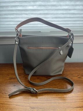 Valentina Italian Hobo Pebble Leather Convertible